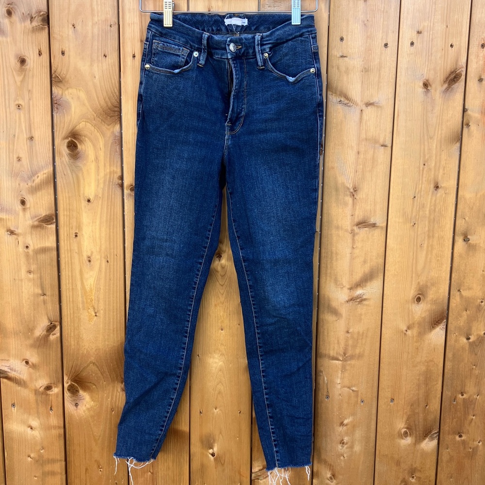 Good American Dark Blue High-Rise Skinny Jeans